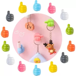 Hanging Type Multicolor Silicon Thumb Wall Hook